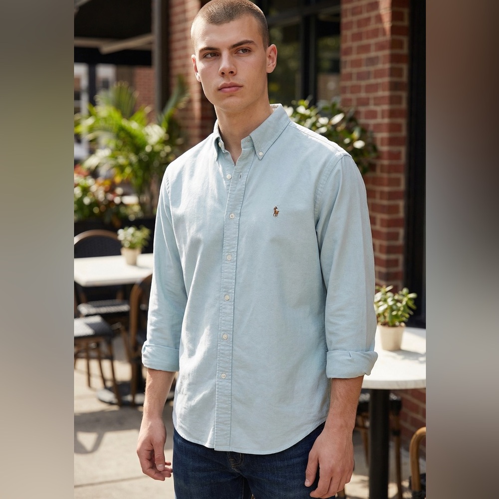 Polo by Ralph Lauren Light Blue Button-Down Oxford Shirt
